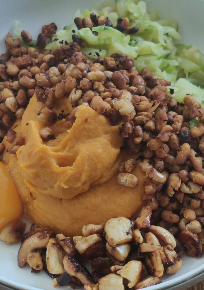بطاطا حلوة مهروسة مع إضافات