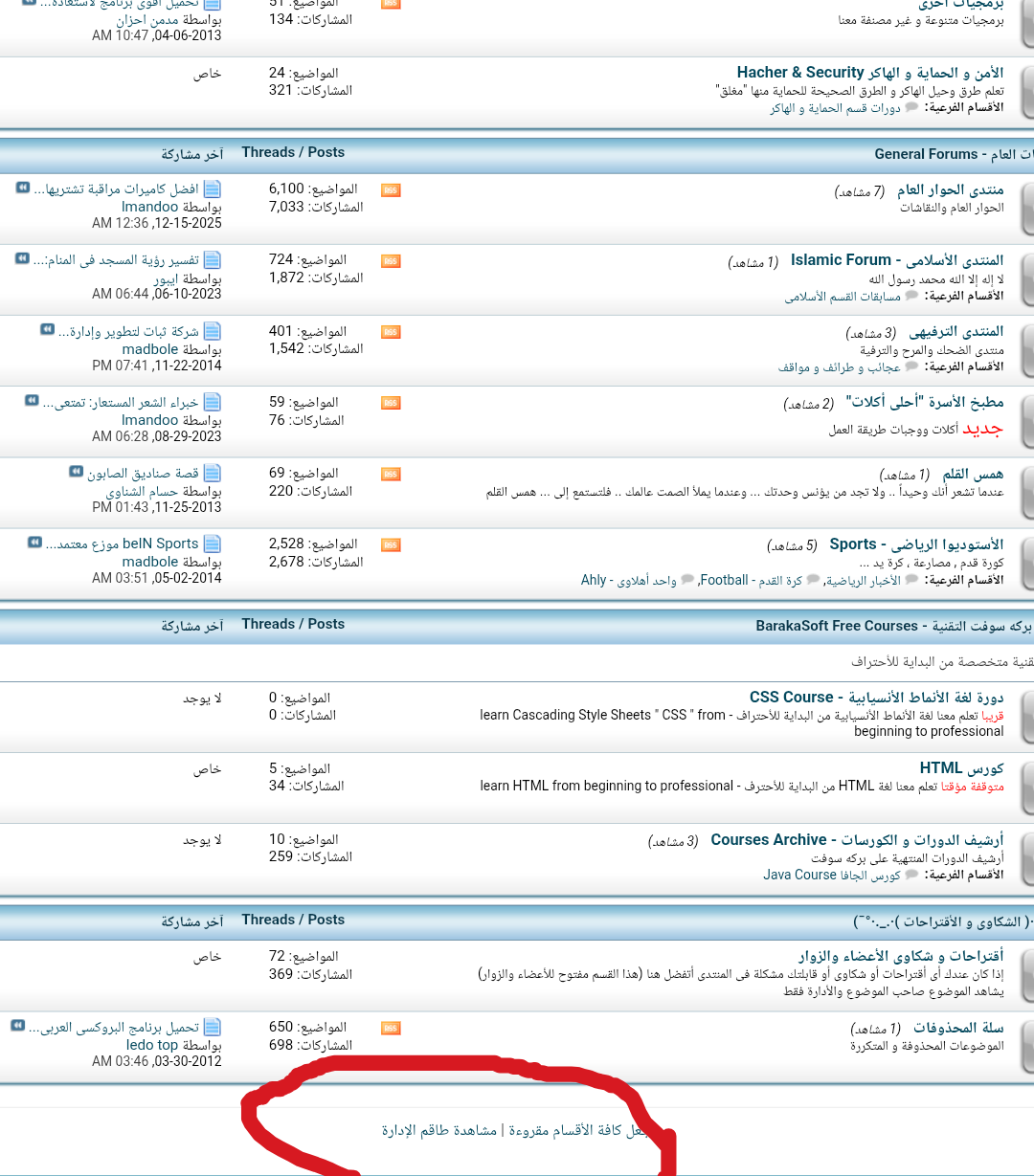 كيف اظهر كلمه مشاهده طاقم الاداره ف رئيسيه