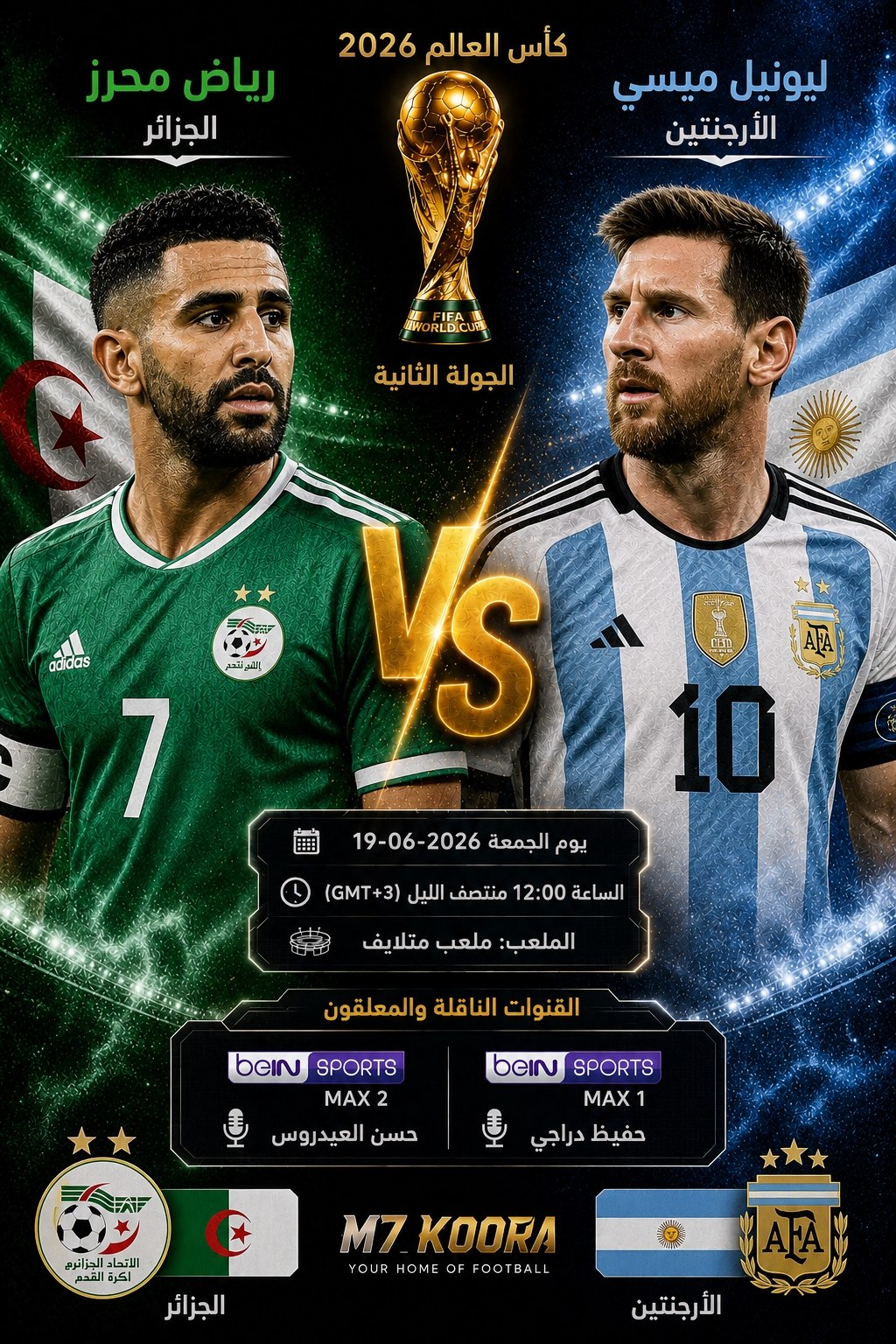 بث مباشر مباراة الجزائر والأرجنتين - كأس العالم 2026