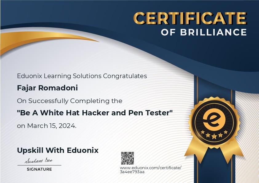 Eduonix - Be a White hat hacker and Pen Tester