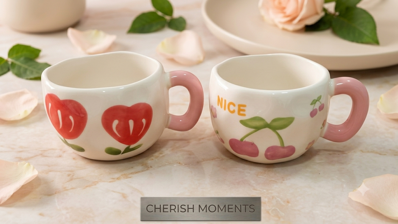 مج سيراميك CHERISH MOMENTS بتصميم الزهور