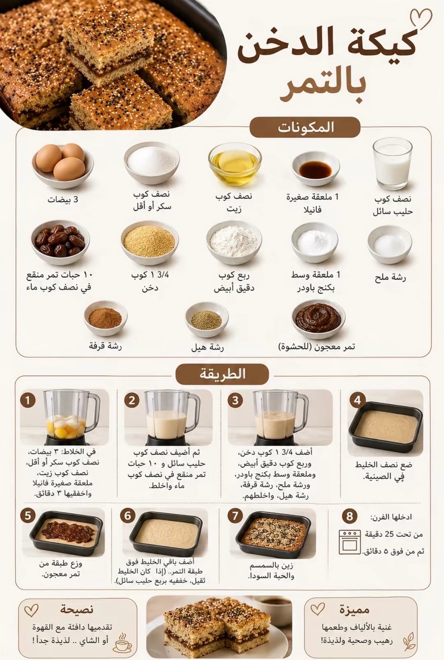 كيكة ادخن بالتمر