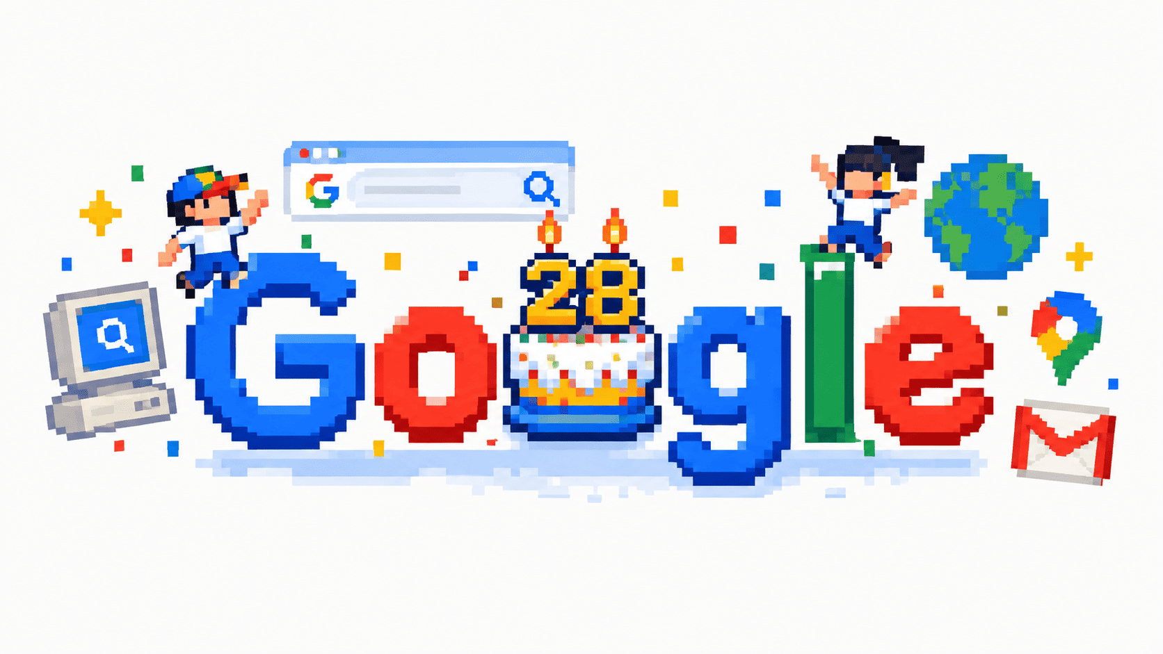 Google Genap 28 Tahun, Rayakan Momen Spesial Lewat Doodle Bergaya 8-Bit